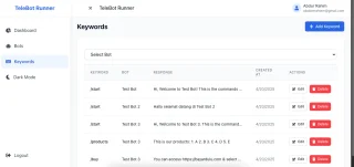 Telegram Bot - Node.js & React.js