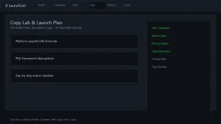 LaunchList Digital Product Launch Command Center