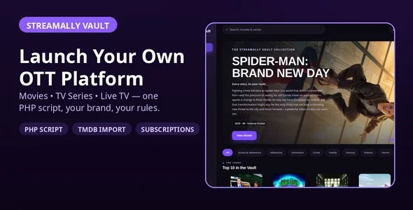 StreamAlly Vault - OTT, Movies, TV Series & Live TV Streaming Platform | PHP Video Streaming Script — screenshot 5