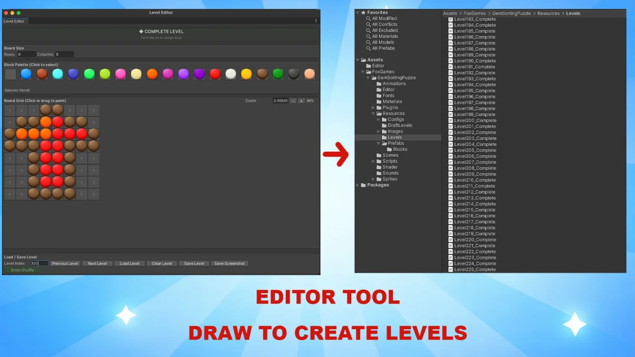 Screw Sort Puzzle - 200 Levels and Editor Unity — screenshot 2