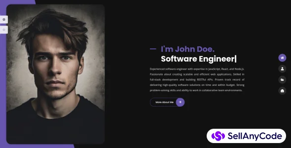 Portfolio Website Theme HTML, CSS, JS.