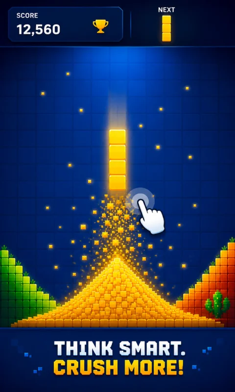 Sand Block: Color Match Puzzle | Flutter Android & iOS Game Template — screenshot 1