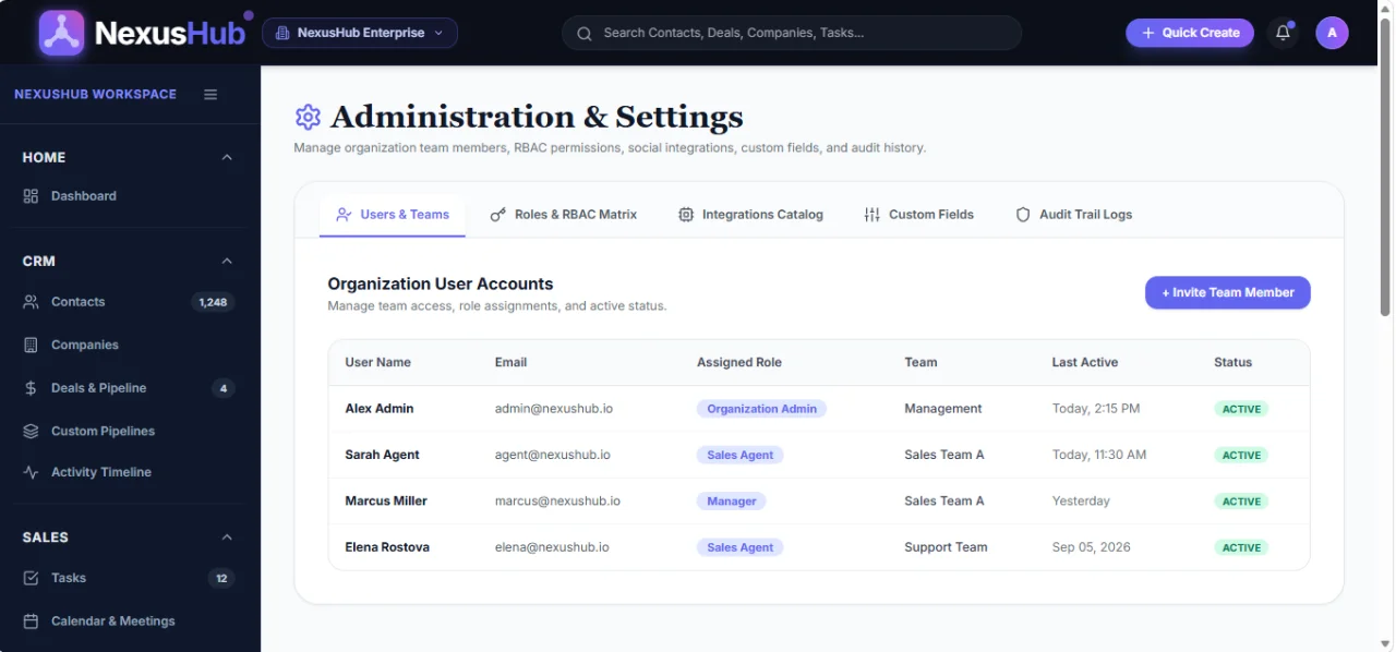 NexusHub Agentic Customer Platform & CRM Client — screenshot 5