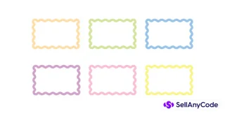 Zigzag Edge Rectangle Frames Borders Vector Set