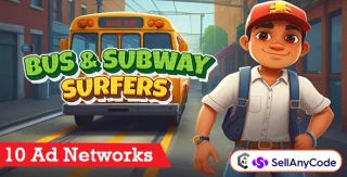 Bus & Subway Surfers Unity Source Code 10 Ad Networks