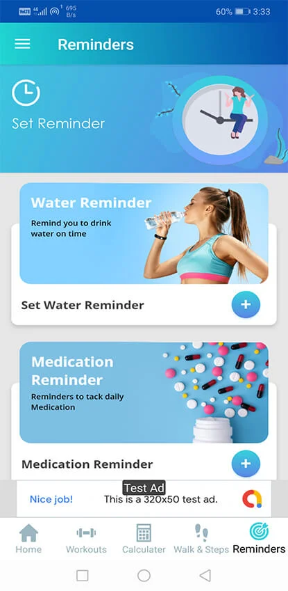 Workout Manager & Health Calculator for Fitness (Water Medicine Reminder & Pedometer) — screenshot 9