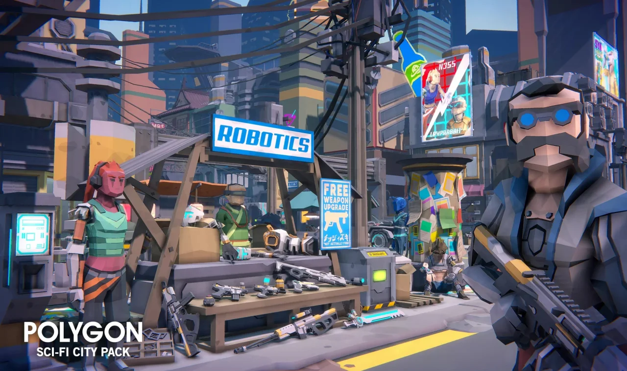POLYGON Sci-Fi City - Low Poly 3D Art by Synty — screenshot 3