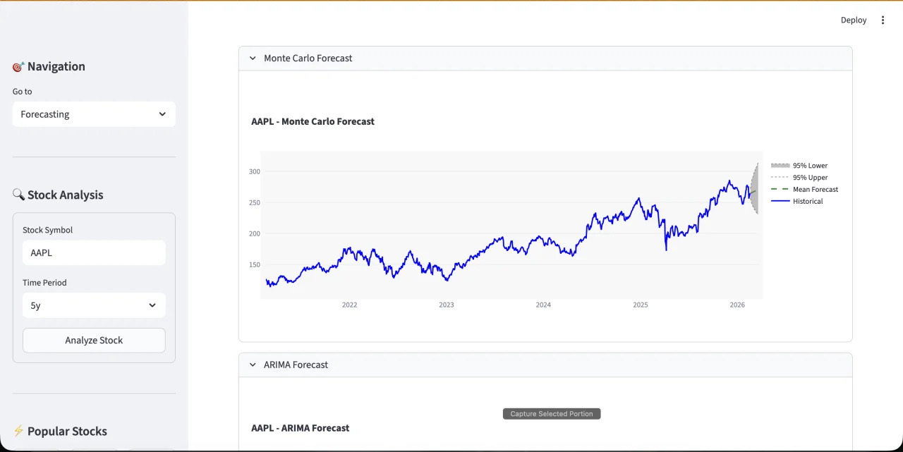 StockMaster Pro: Stock Analysis, Multi-Model Predictions & Paper Trading Dashboard — screenshot 4