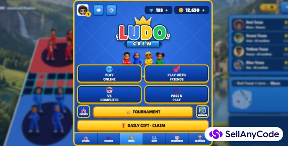 Ludo Crew Branded Offline Ludo Game & Installable PWA | HTML, CSS, JavaScript Source Code — cover