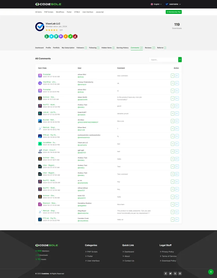 CodeSole - Subscription Based Code and Theme Marketplace — screenshot 7