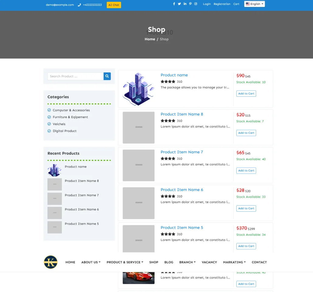KingLit CMS Multipurpose Laravel Website CMS with AI Chat and File Manager — screenshot 9