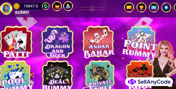 All in One (Teen Patti , Rummy Dragon vs Tiger and Andar bahar)