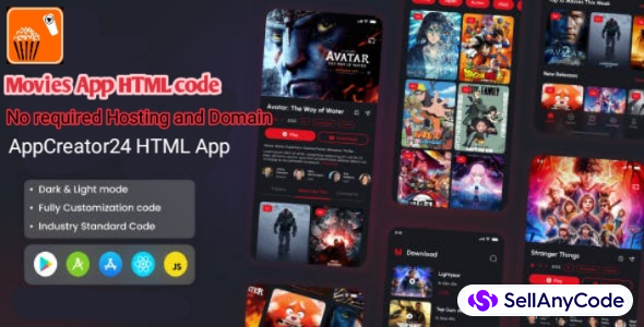 AppCreator24 Movies HTML App