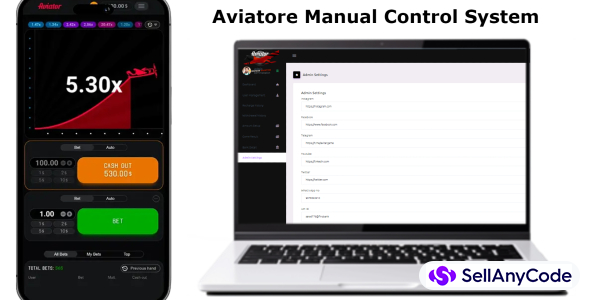 Aviator Game Manual Control Source Code with Complete setup (Aviator Crash Control)