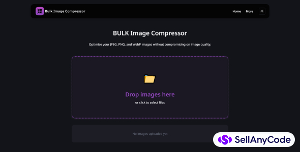 BULK Image Compressor Website Script