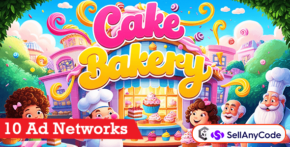 Cake Shop Bakery Unity Game Template - 10 Ad Networks