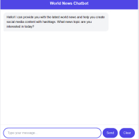 Chat AI Social Media Content Generator for World News