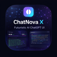 ChatNova X Futuristic AI ChatGPT Interface Dashboard