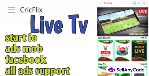 Cricflix Live Tv Streaming app Movies app