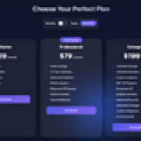 Custom GlassMorphic Pricing Table