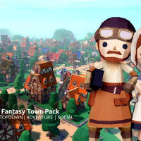 EPIC Fantasy Town - Low Poly 3D Art