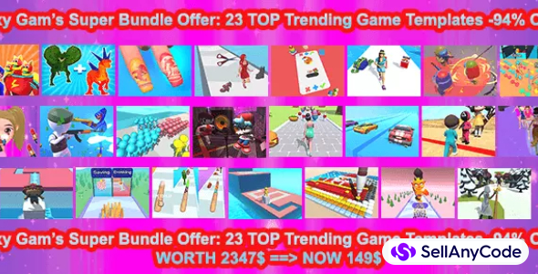 Flexy Gams Super Bundle Offer: 23 TOP Trending Game Templates -94% OFF!