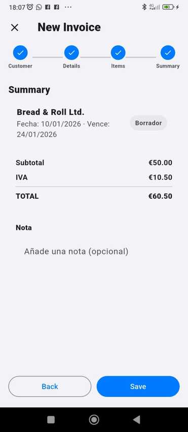 Flutter Invoice & Delivery Notes Manager App — screenshot 6