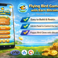Flying Bird Game - Play to Earn Bitcoin with Admin Panel and AdMob
