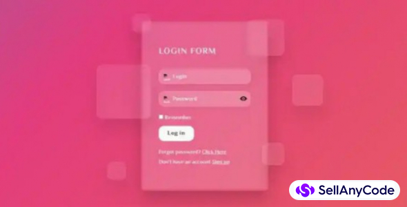 Glassmorphism login form design