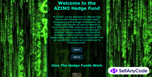 Hedge Fund Application