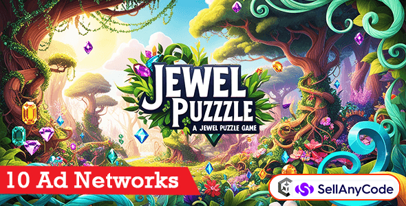 Jewel Block Puzzle Unity Source Code - 10 Ad Networks