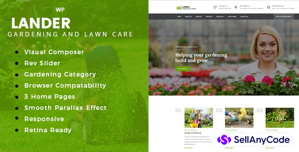 Lander - Landscaping WordPress Theme