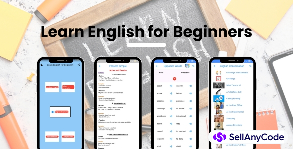 Learn English for Beginners - Professional Flutter Source Code
