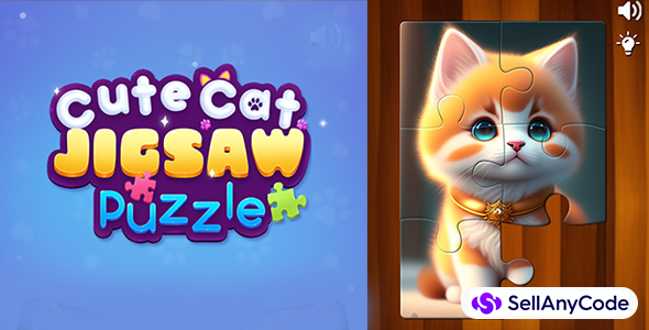 Cute Cat Jigsaw Puzzle[ Construct 3, HTML 5 ]