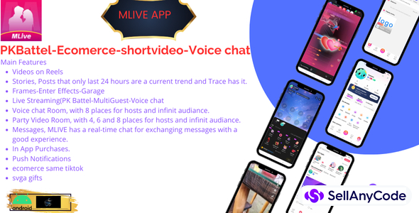 MLIVE APP SHORT VIDEO-LIVE STREAMING-VOICE CHAT-ECOMERRCE