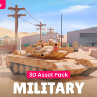 Military - Low Poly 3D Models Pack