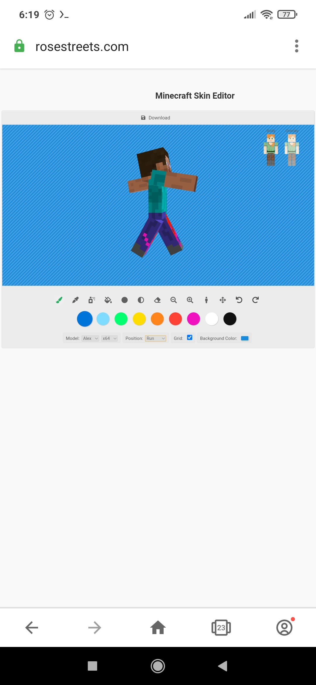 Skin Editor 3D For Minecraft Game, Android and iOS