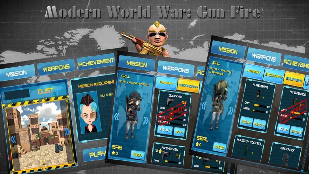 Modern World War: Gun Fire Complete Game + Action Game Support Unity 5.5 — screenshot 10