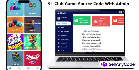 Original 91 Club Source Code, 10+ Game Api (Aviator, Andar Bahar, Circal, Jet, Parity Etc)