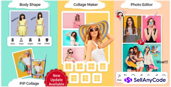 PIP & Photo Collage Maker With Photo Editor, ScrapBook & Body Shape Editor(FB & Admob Ads)