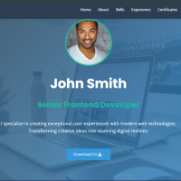 Professional Resume Template - HTML5, CSS3, JS