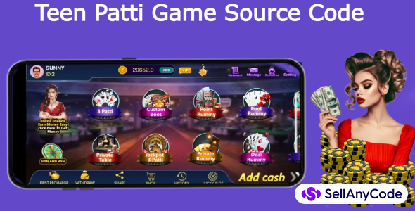 Real Cash Teen Patti Game Latest Source Code | Casino Game Source Code (Android App With Admin Panel)Real Cash Teen Patti Game Latest Source Code | Casino Game Source Code (Android App With Admin Panel)