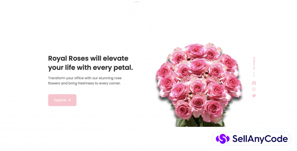 Responsive Flower Shop HTML Landing Page Website Template