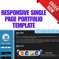 Responsive Single Page Portfolio Website Template | HTML, CSS, JavaScript, PHP