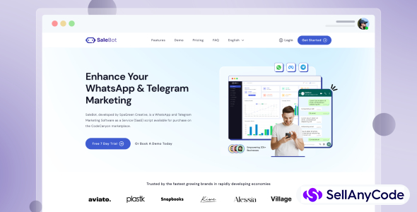 SaleBot - WhatsApp And Telegram Marketing SaaS - ChatBot & Bulk Sender