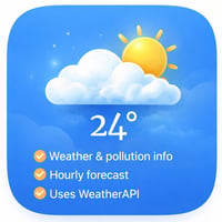 SkyCasto Flutter Weather & AQI App with WeatherAPI