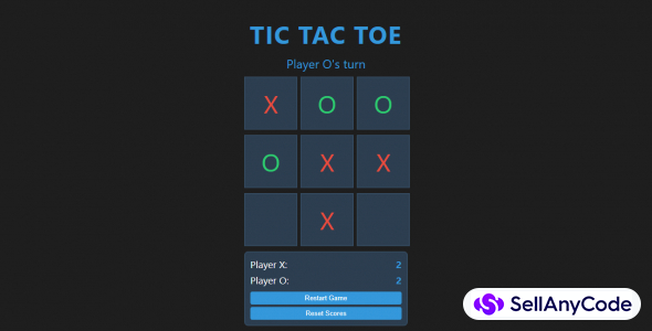 Tic Tac Toe Game with Score Tracking and Reset