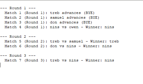 Tournament Manager and Bracket Simulation System (GUI) — screenshot 3