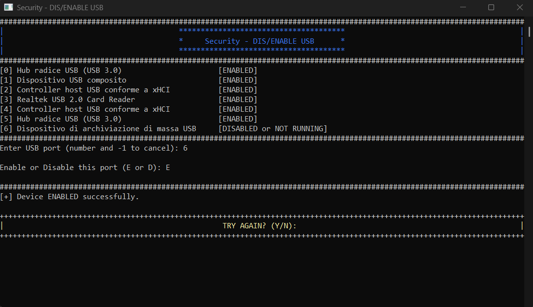 USB Device Manager Port-Level Enable/Disable Utility for Windows — screenshot 5
