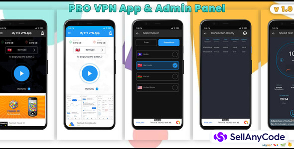 Pro VPN Android App With Admin Panel